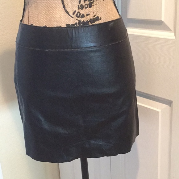 Express Dresses & Skirts - 🌹Express Genuine Leather Black Skirt
